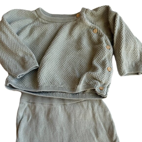 Matching Sage Green Knit Sweater and Pant - Picture 2 of 13
